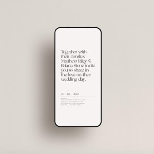 Mockup of digital invitation design