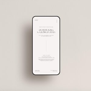 Mockup of digital invitation design