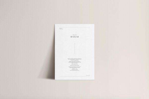 Mockup of invitation design