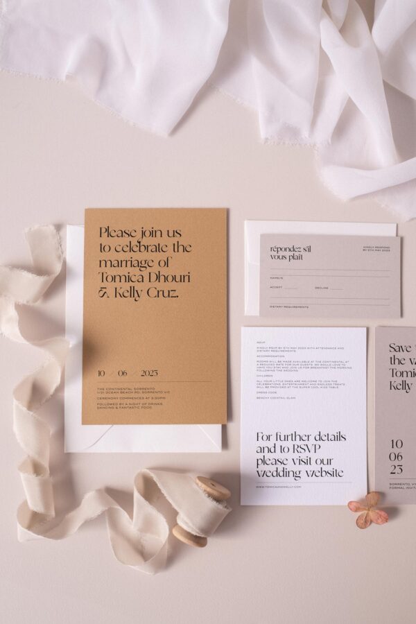 Printed invitation suite, Soho semi-custom collection