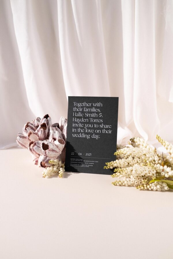 Printed invitation, Soho semi-custom collection