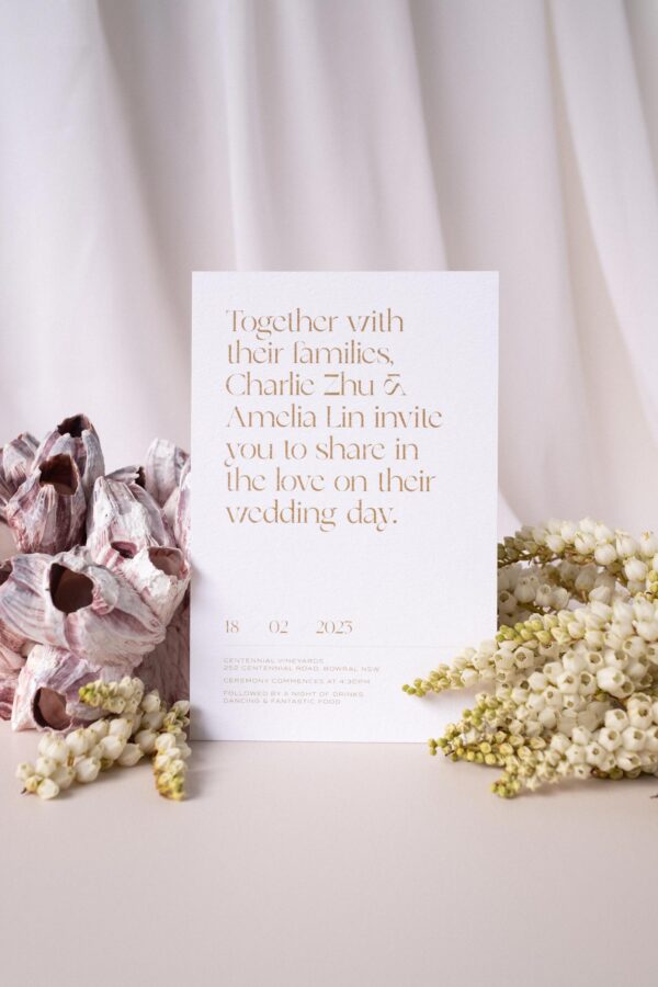 Printed invitation, Soho semi-custom collection