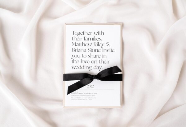 Printed invitation, Soho semi-custom collection