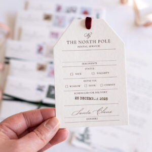 North Pole Postal Service Letterpress Gift Tag