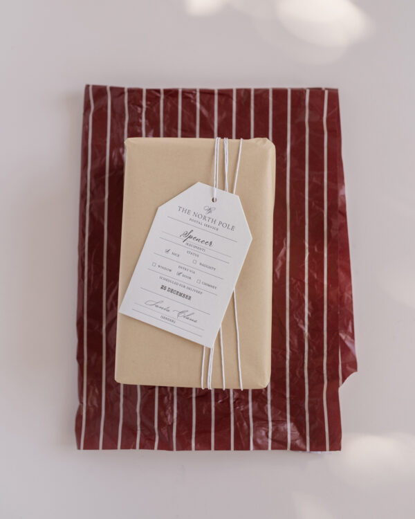 North Pole Postal Service Letterpress Gift Tag